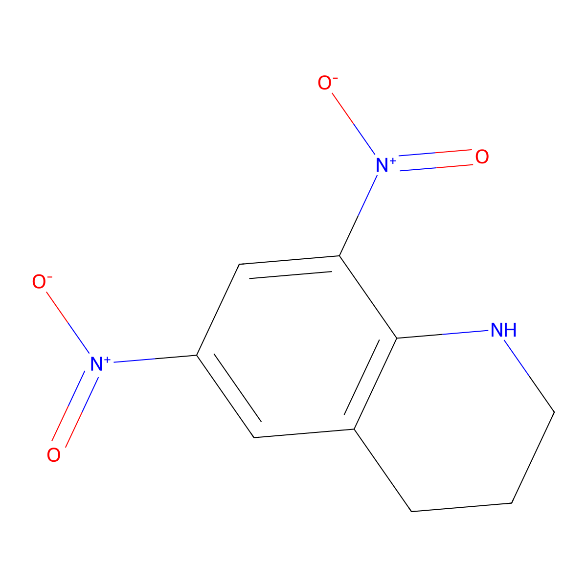 6,8-Dinitro-1,2,3,4-tetrahydroquinoline molecular structure, CAS 40484-56-8
