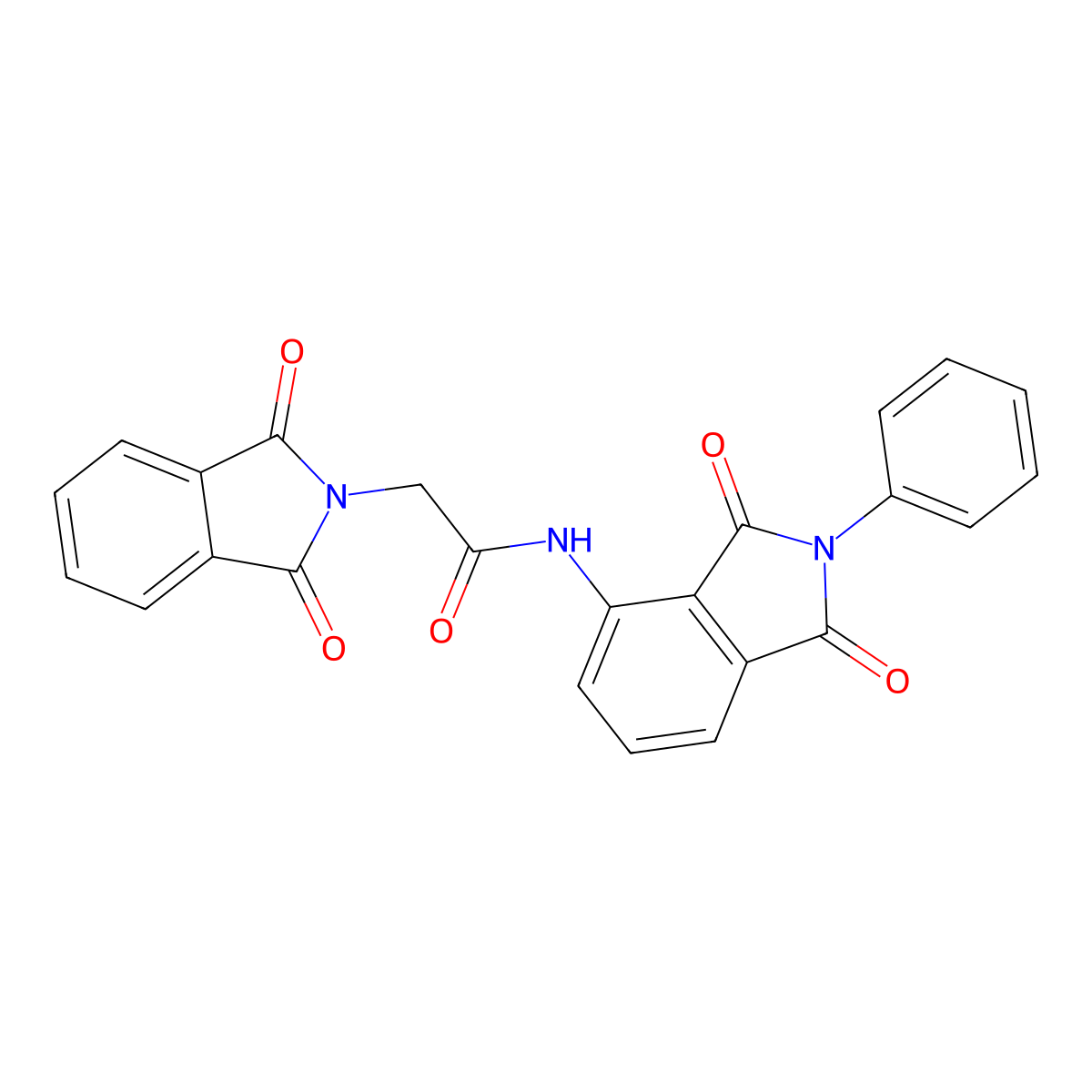 2-(1,3-dioxoisoindol-2-yl)-N-(1,3-dioxo-2-phenylisoindol-4-yl)acetamide molecular structure, CAS 404842-89-3