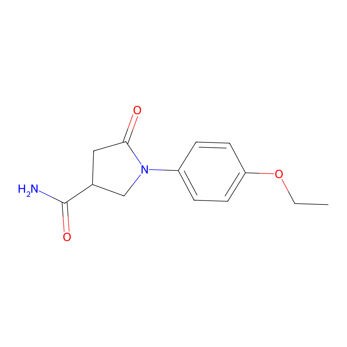 1-(4-Ethoxyphenyl)-5-oxopyrrolidine-3-carboxamide molecular structure, CAS 404845-56-3