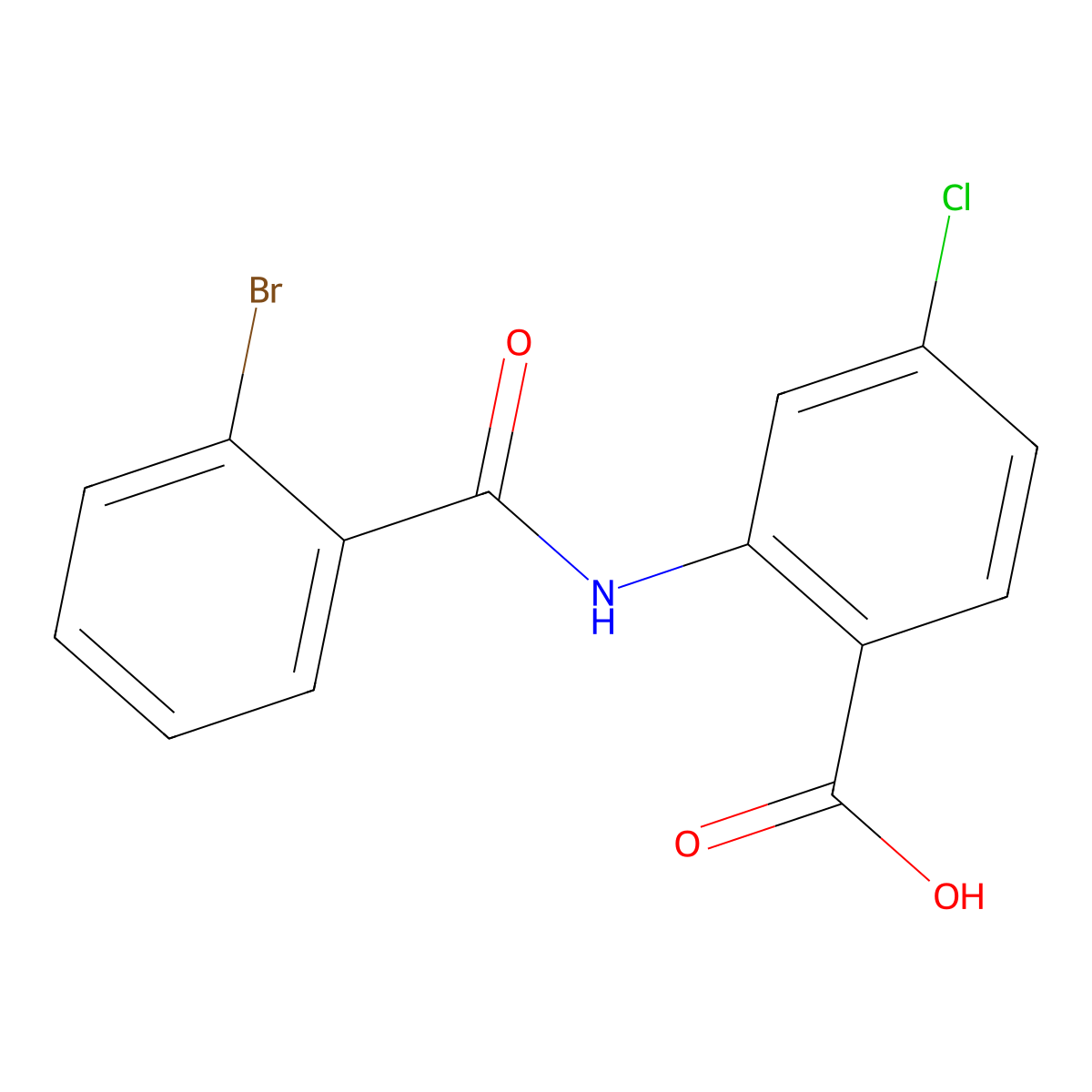 2-[(2-Bromobenzoyl)amino]-4-chlorobenzoic acid molecular structure, CAS 404845-64-3