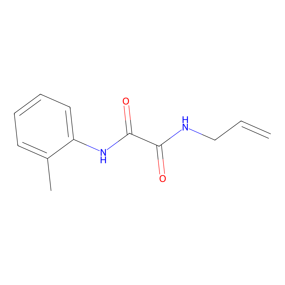 N-(2-methylphenyl)-N'-(prop-2-en-1-yl)ethanediamide molecular structure, CAS 404845-74-5
