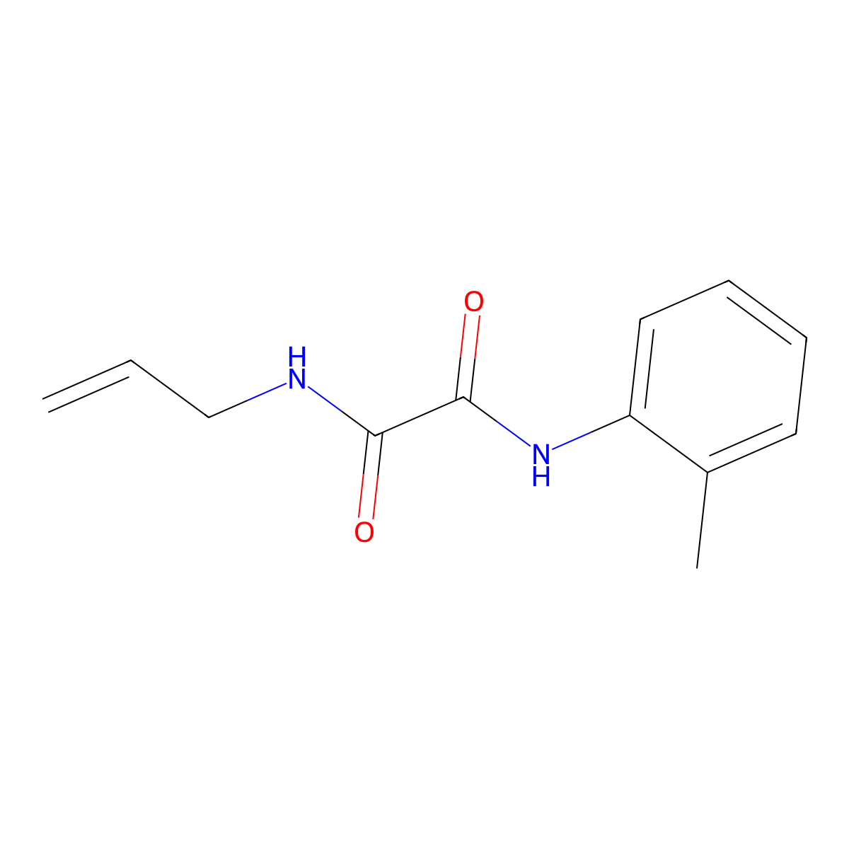 N-(2-methylphenyl)-N'-(prop-2-en-1-yl)ethanediamide molecular structure, CAS 404845-74-5