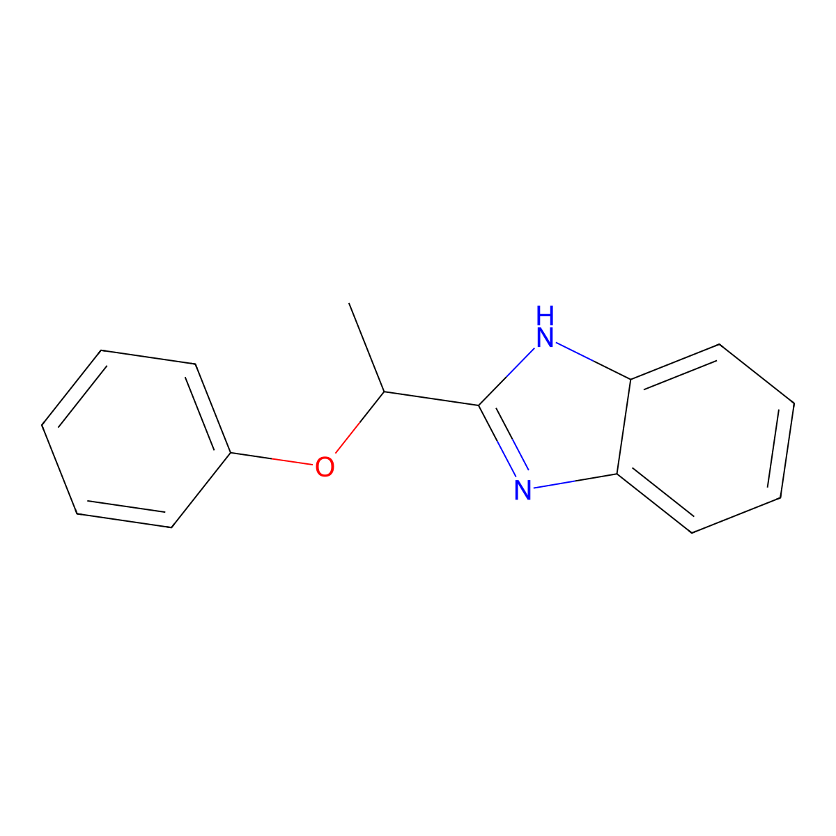 2-(1-phenoxyethyl)-1H-1,3-benzodiazole molecular structure, CAS 404846-01-1