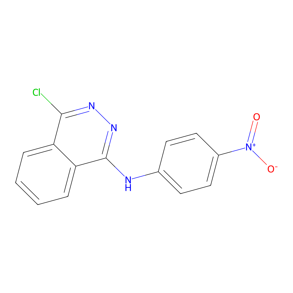4-chloro-N-(4-nitrophenyl)phthalazin-1-amine molecular structure, CAS 404847-70-7