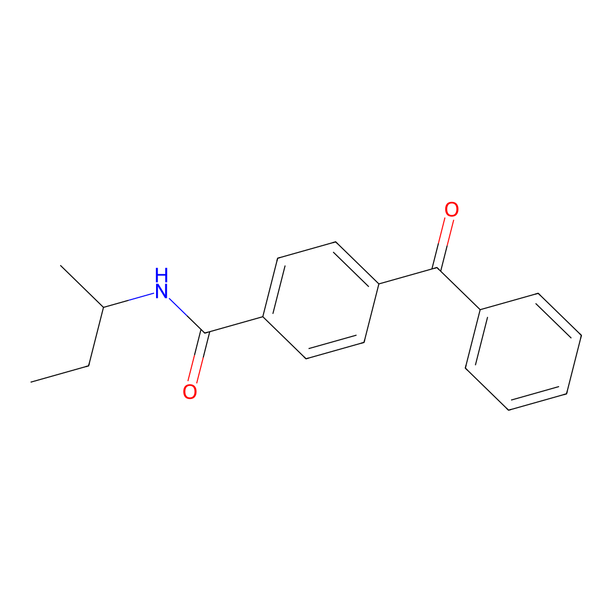 4-benzoyl-N-butan-2-ylbenzamide molecular structure, CAS 404852-54-6