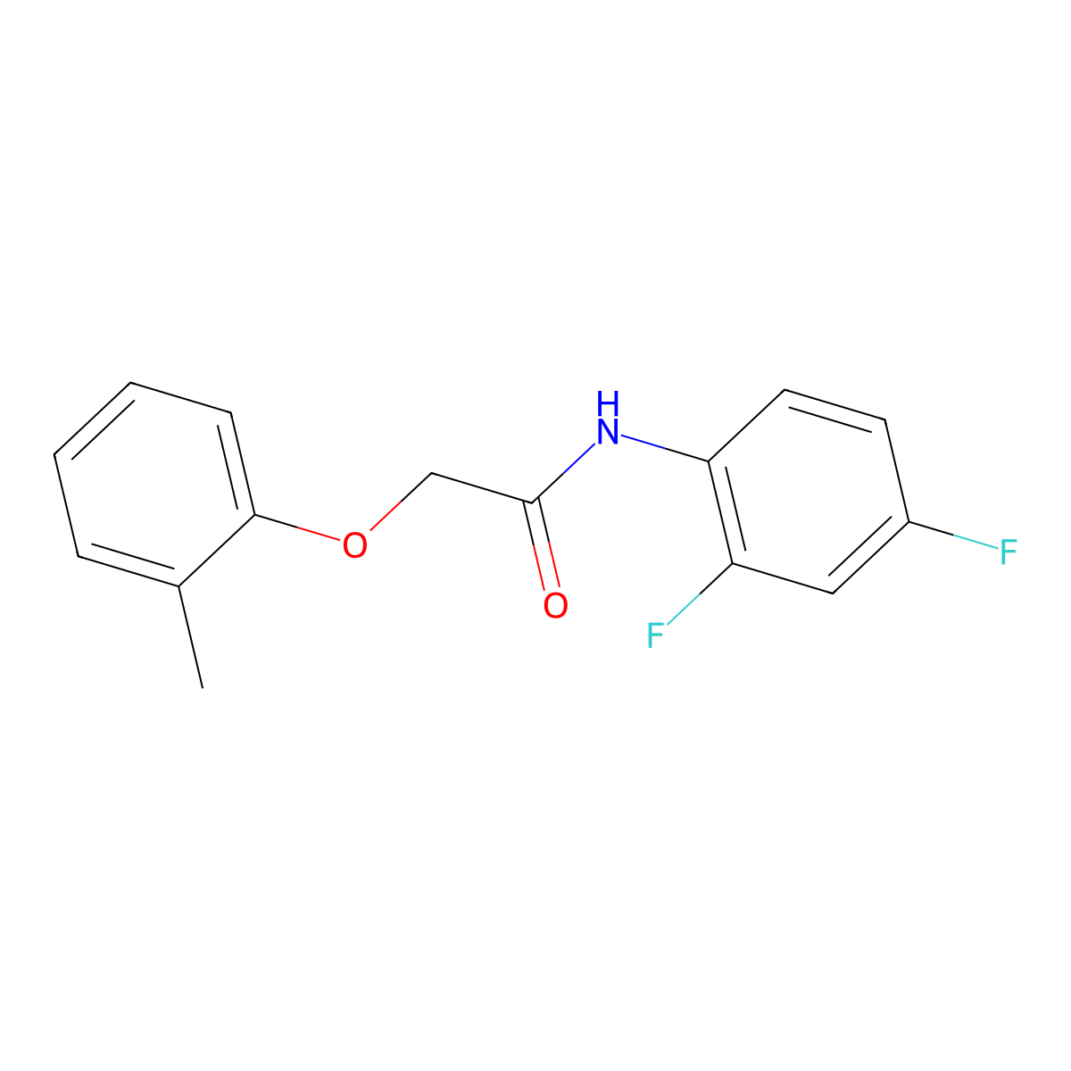 N-(2,4-difluorophenyl)-2-(2-methylphenoxy)acetamide molecular structure, CAS 404853-13-0