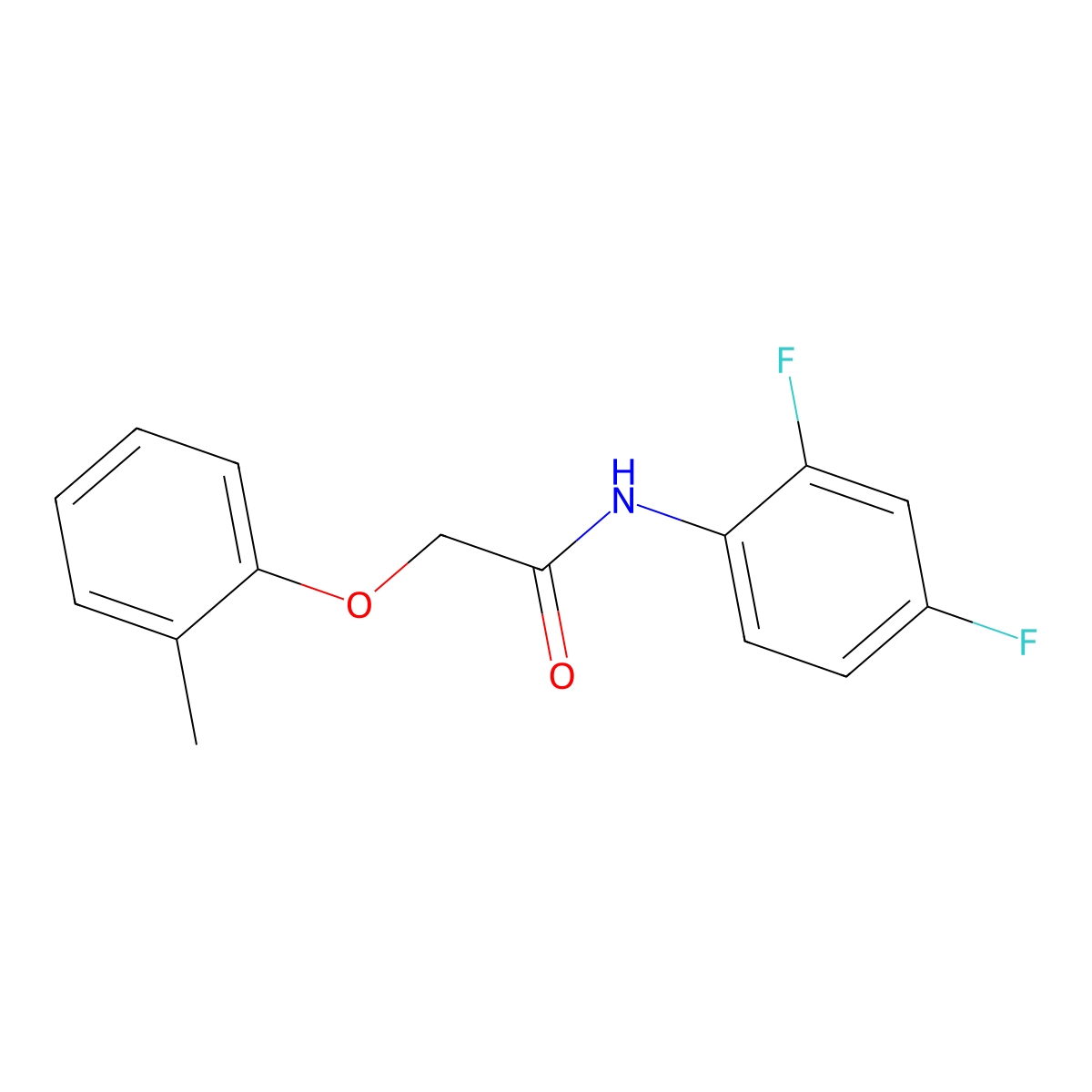 N-(2,4-difluorophenyl)-2-(2-methylphenoxy)acetamide molecular structure, CAS 404853-13-0