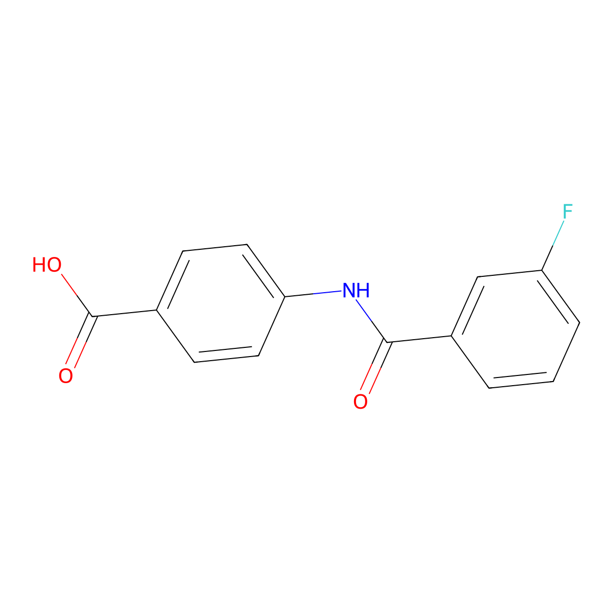 4-[(3-Fluorobenzoyl)amino]benzoic acid molecular structure, CAS 404853-84-5