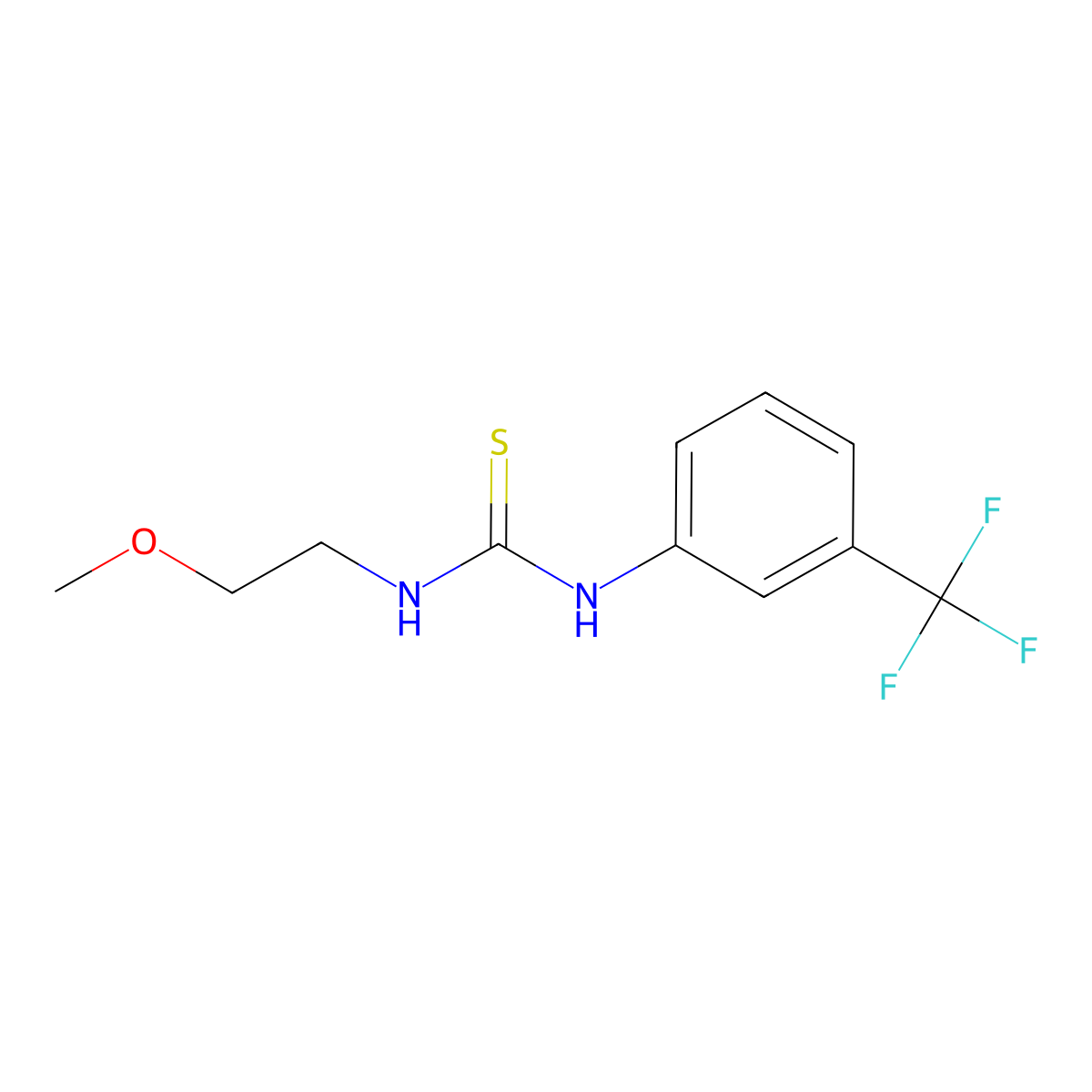 1-(2-Methoxyethyl)-3-[3-(trifluoromethyl)phenyl]thiourea molecular structure, CAS 404856-30-0
