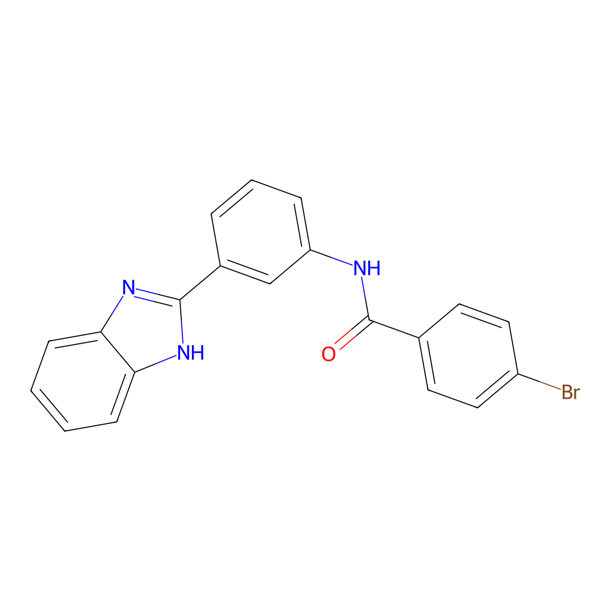 N-[3-(1H-benzimidazol-2-yl)phenyl]-4-bromobenzamide molecular structure, CAS 404856-70-8