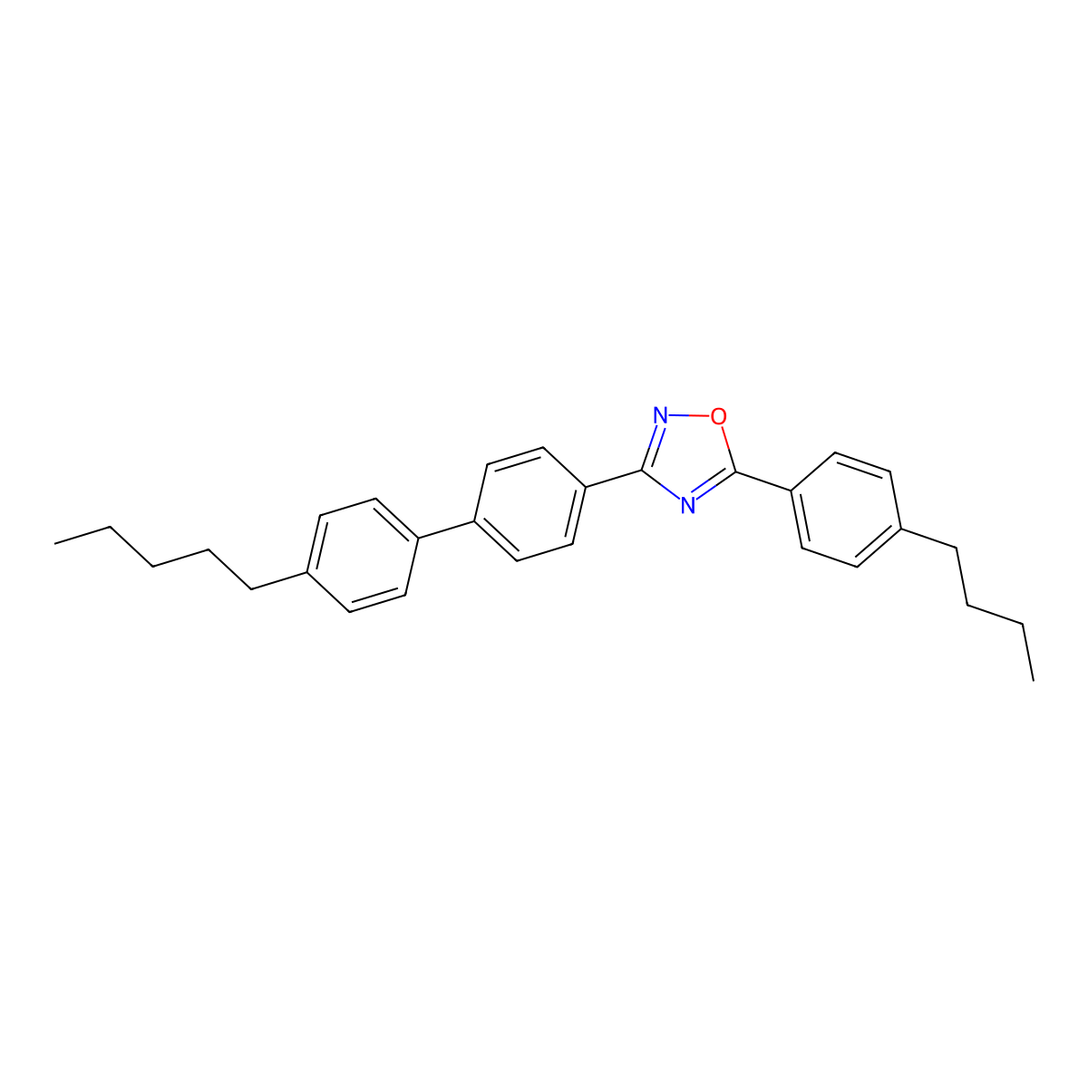 5-(4-Butylphenyl)-3-[4-(4-pentylphenyl)phenyl]-1,2,4-oxadiazole molecular structure, CAS 404857-77-8
