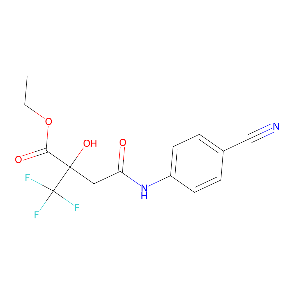 Ethyl 4-(4-cyanoanilino)-2-hydroxy-4-oxo-2-(trifluoromethyl)butanoate molecular structure, CAS 404857-86-9