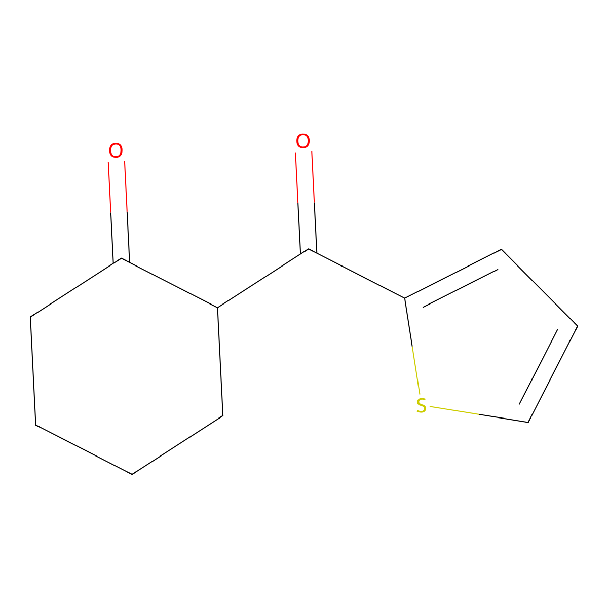 2-(Thien-2-ylcarbonyl)cyclohexanone molecular structure, CAS 404858-18-0