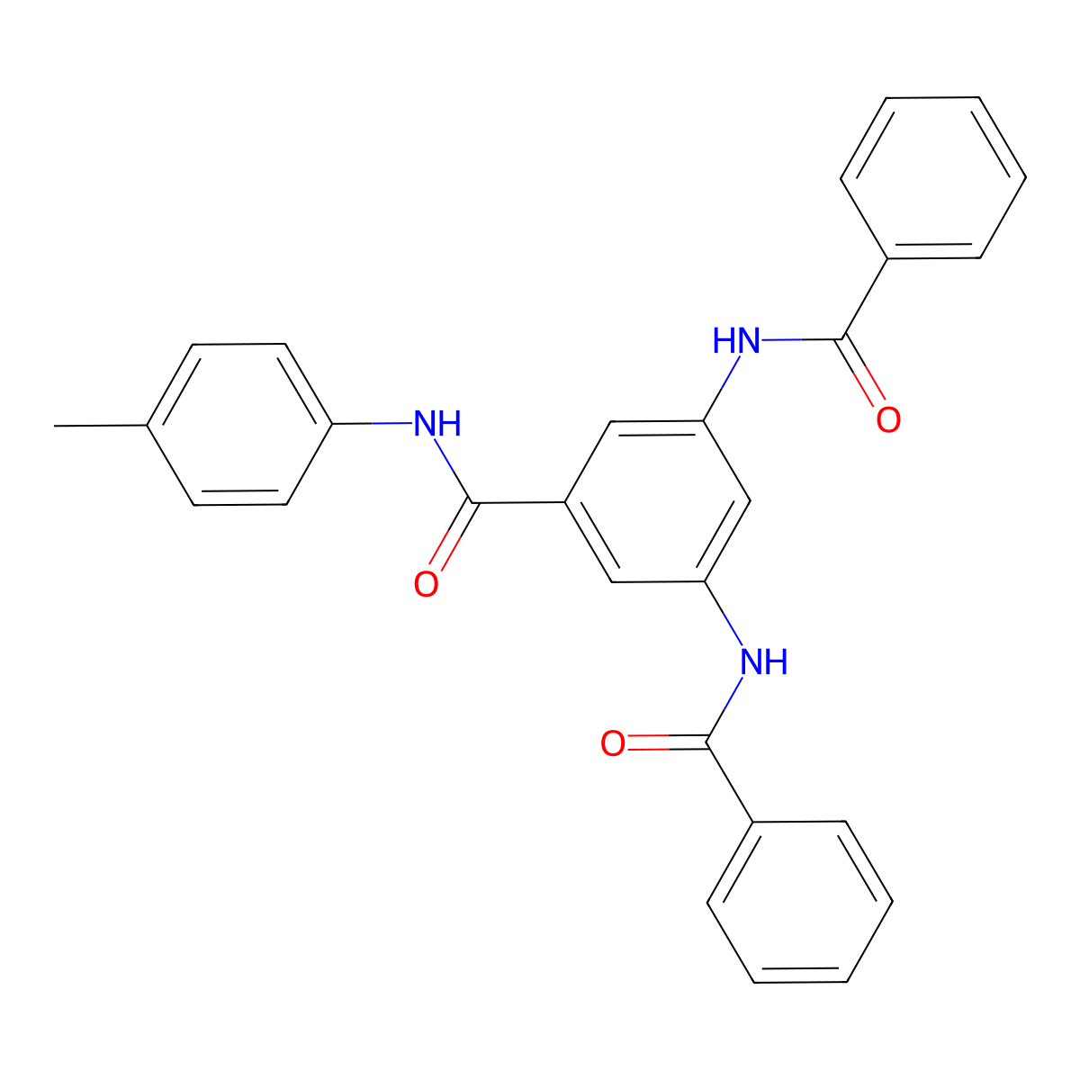 3,5-dibenzamido-N-(4-methylphenyl)benzamide molecular structure, CAS 404862-26-6