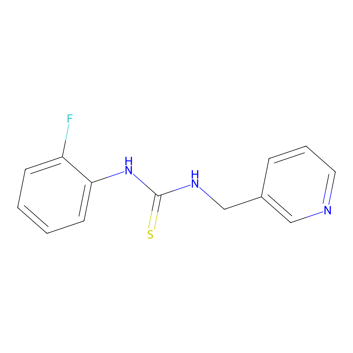 1-(2-Fluorophenyl)-3-(pyridin-3-ylmethyl)thiourea molecular structure, CAS 404864-73-9