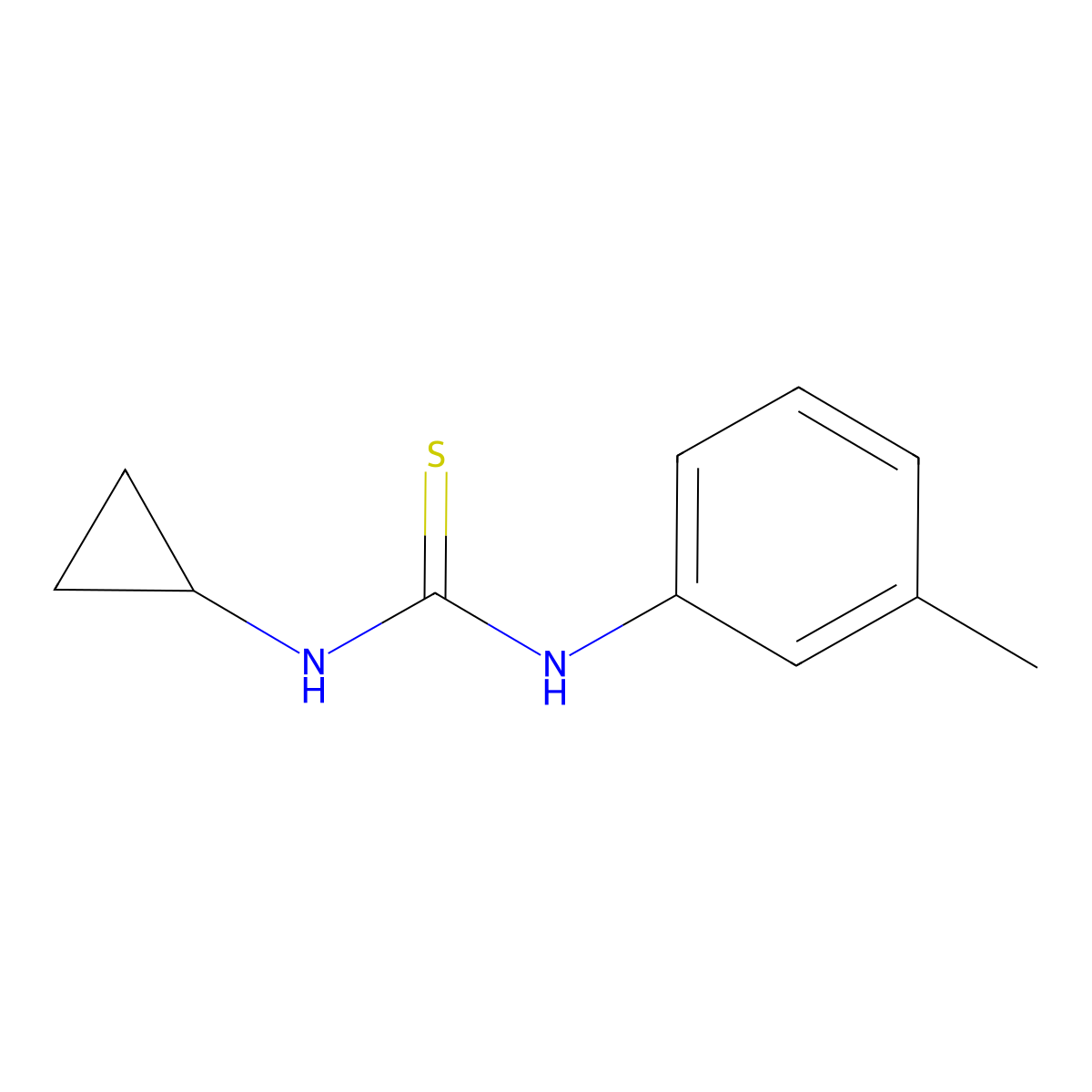 1-Cyclopropyl-3-(3-methylphenyl)thiourea molecular structure, CAS 404864-93-3