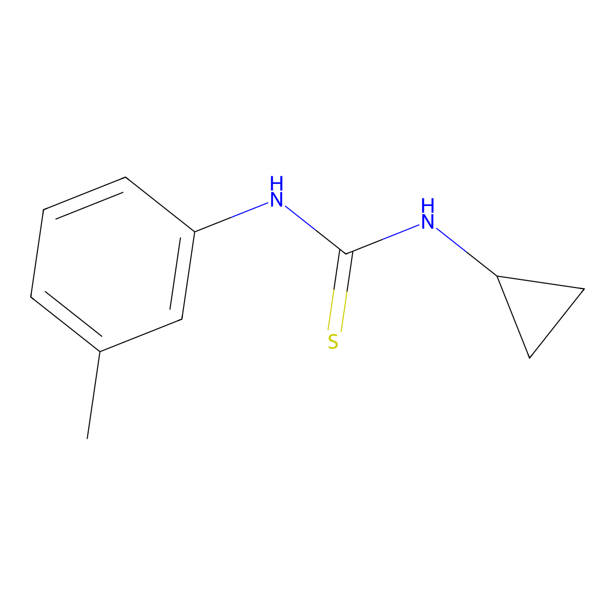 1-Cyclopropyl-3-(3-methylphenyl)thiourea molecular structure, CAS 404864-93-3