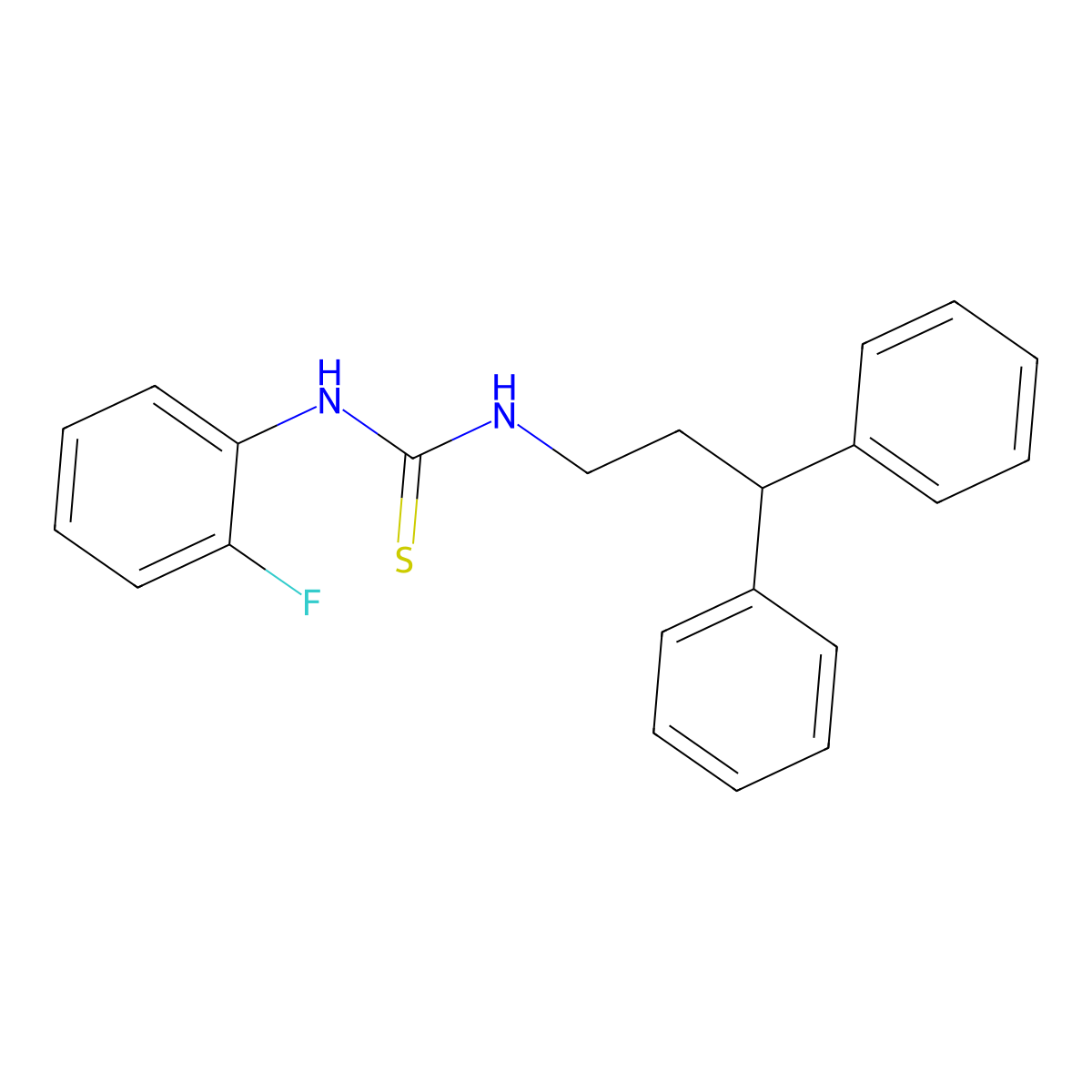 1-(3,3-Diphenylpropyl)-3-(2-fluorophenyl)thiourea molecular structure, CAS 404865-07-2