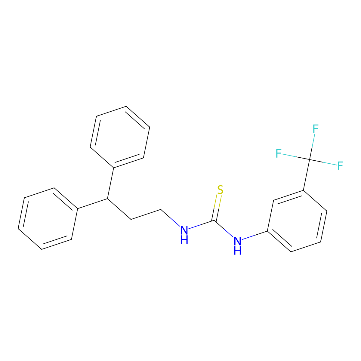 1-(3,3-Diphenylpropyl)-3-[3-(trifluoromethyl)phenyl]thiourea molecular structure, CAS 404865-30-1