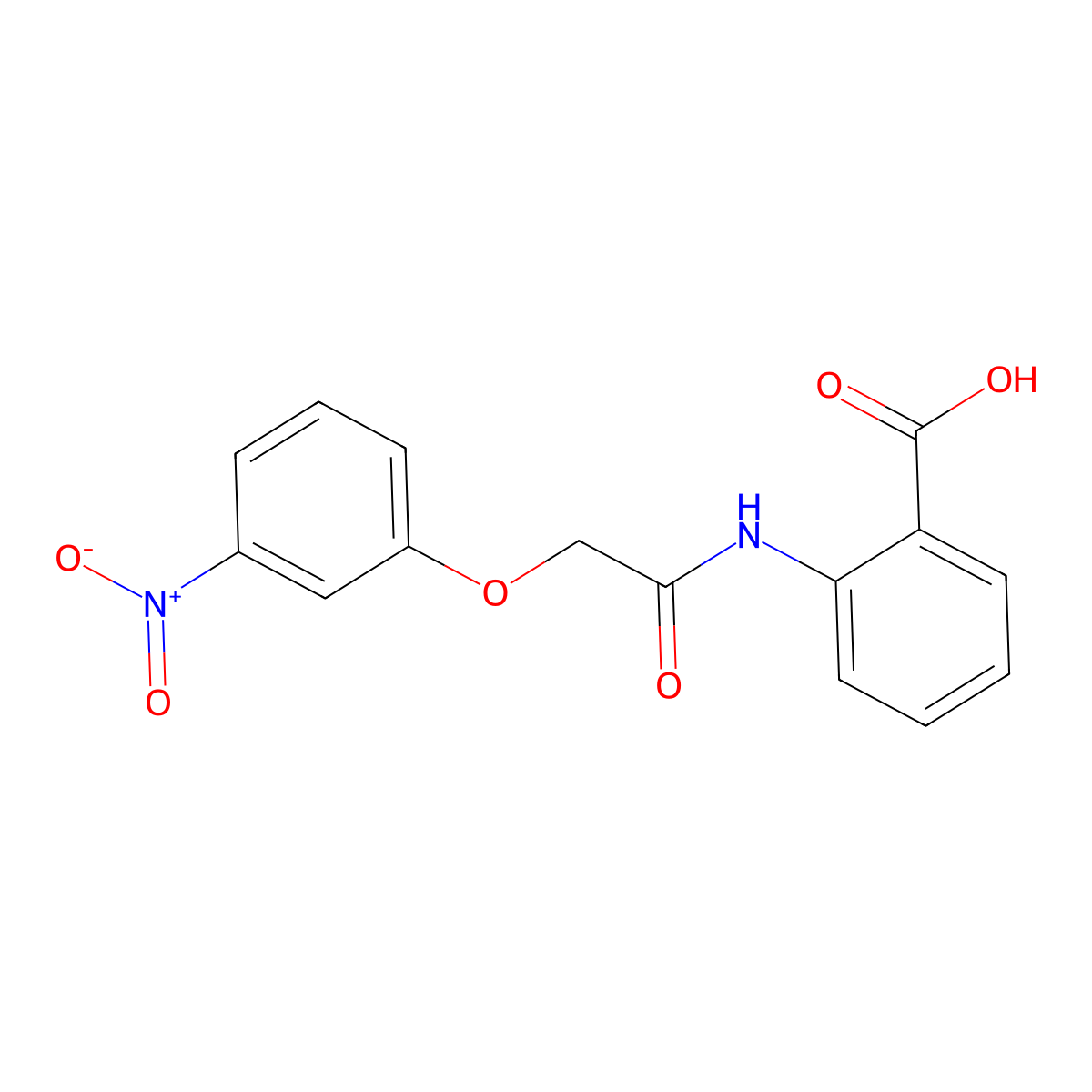 2-{[(3-Nitrophenoxy)acetyl]amino}benzoic acid molecular structure, CAS 404865-76-5