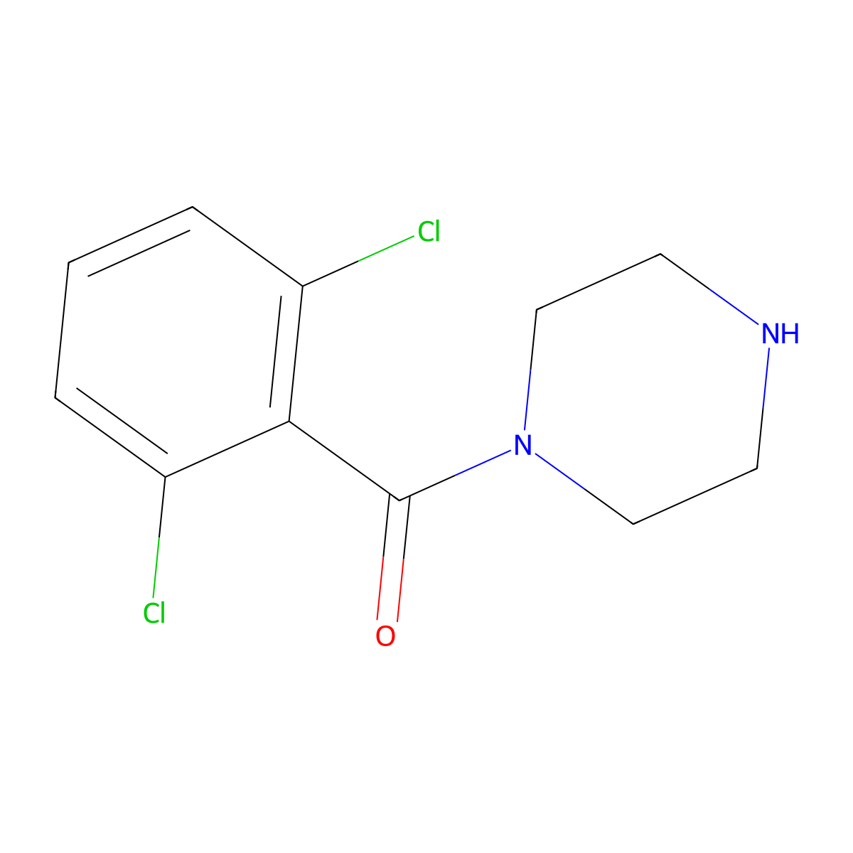 1-(2,6-Dichlorobenzoyl)piperazine molecular structure, CAS 404869-31-4