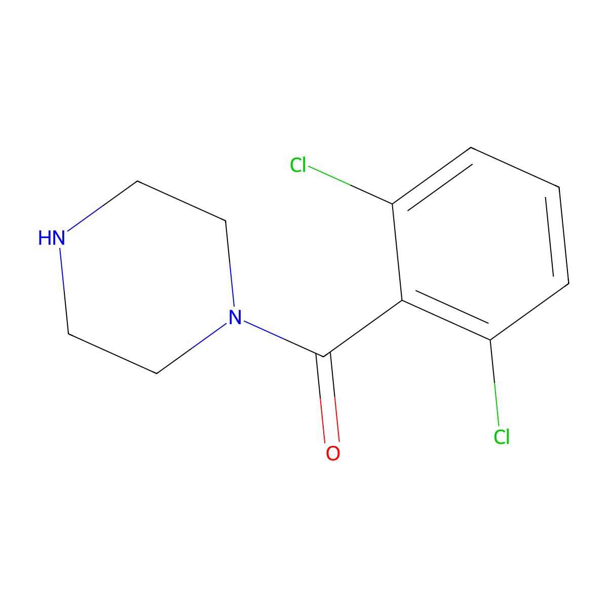 1-(2,6-Dichlorobenzoyl)piperazine molecular structure, CAS 404869-31-4