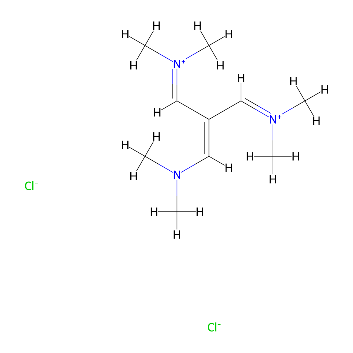 Methanaminium, N,N'-[2-[(dimethylamino)methylene]-1,3-propanediylidene]bis[N-methyl-, dichloride molecular structure, CAS 404869-59-6