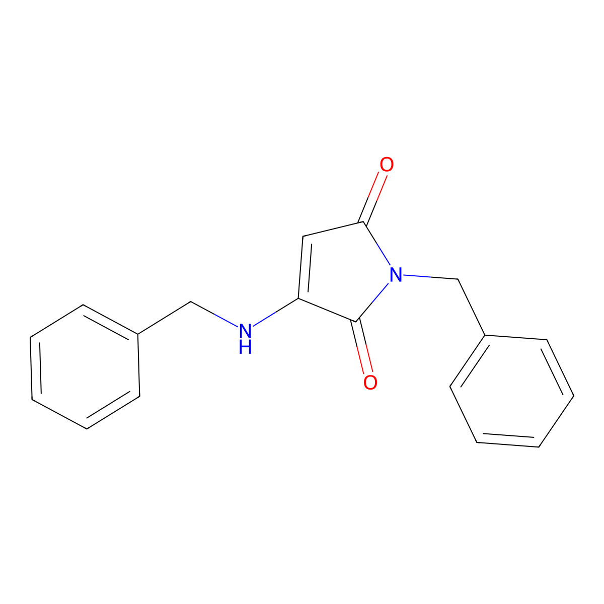1-Benzyl-3-(benzylamino)pyrrole-2,5-dione molecular structure, CAS 40487-22-7