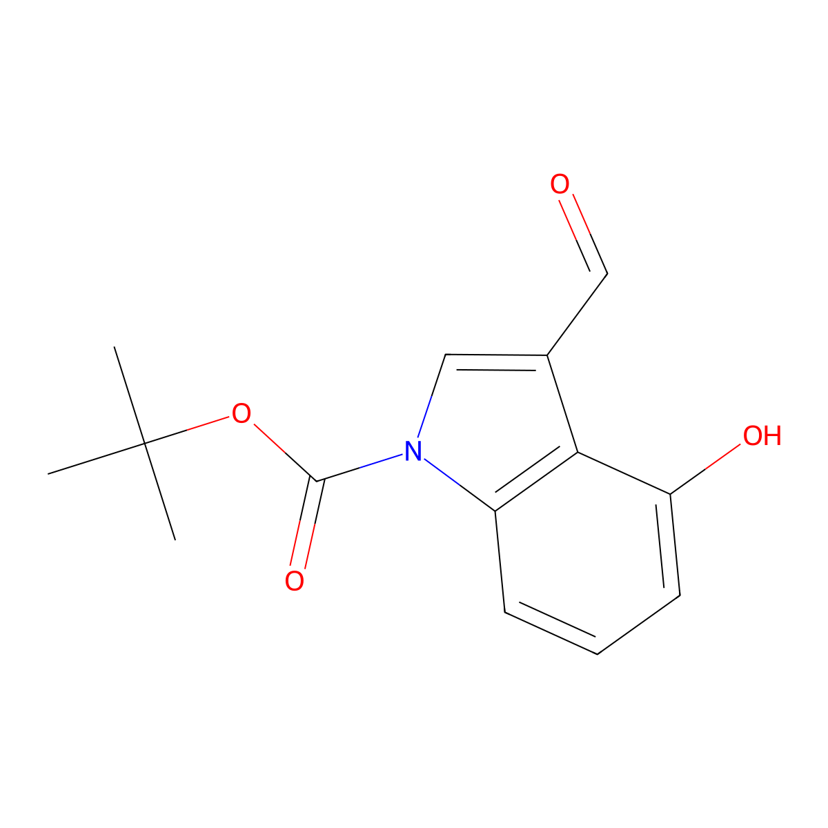 1-Boc-3-Formyl-4-hydroxyindole molecular structure, CAS 404888-00-2
