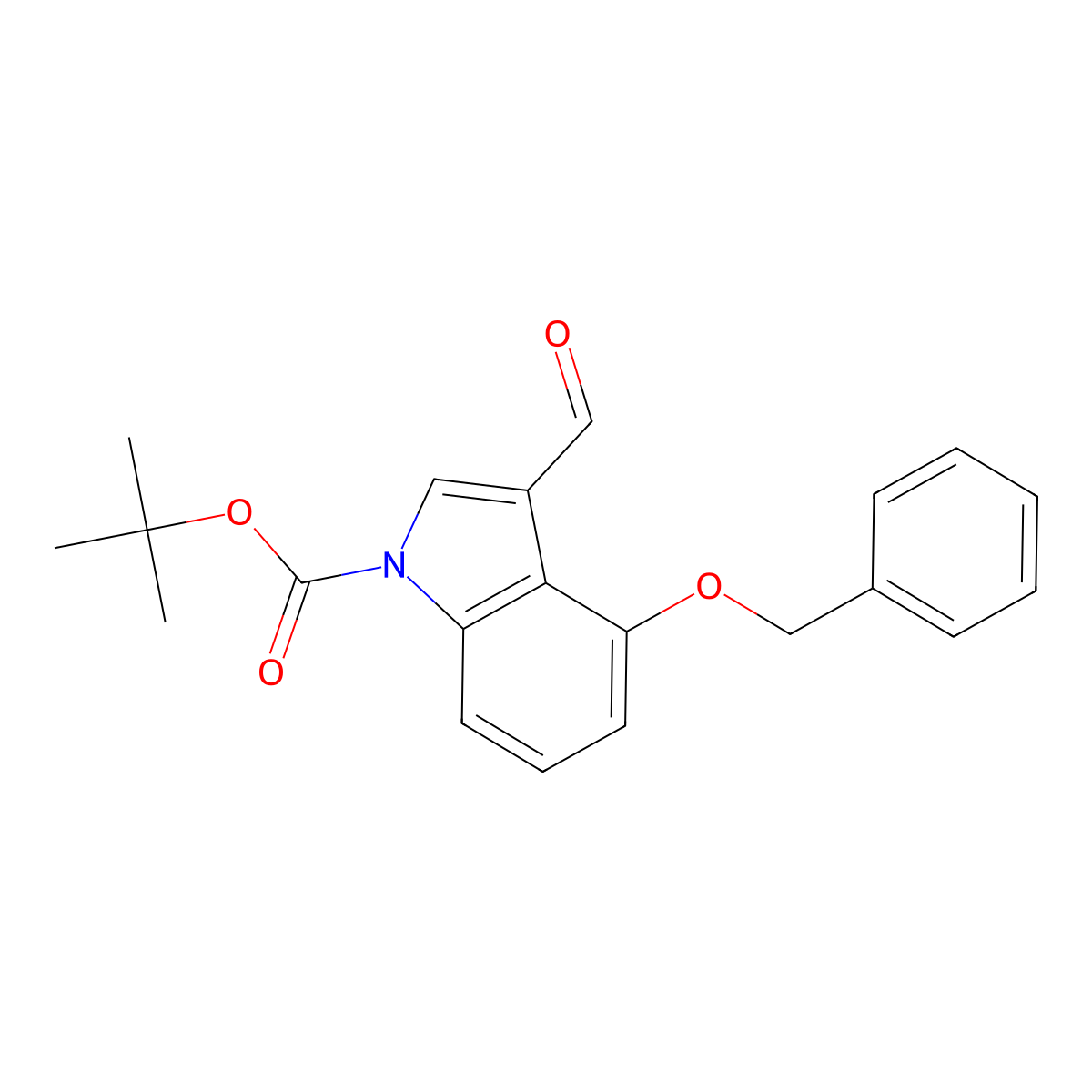 1-Boc-4-Benzyloxy-3-formylindole molecular structure, CAS 404888-01-3