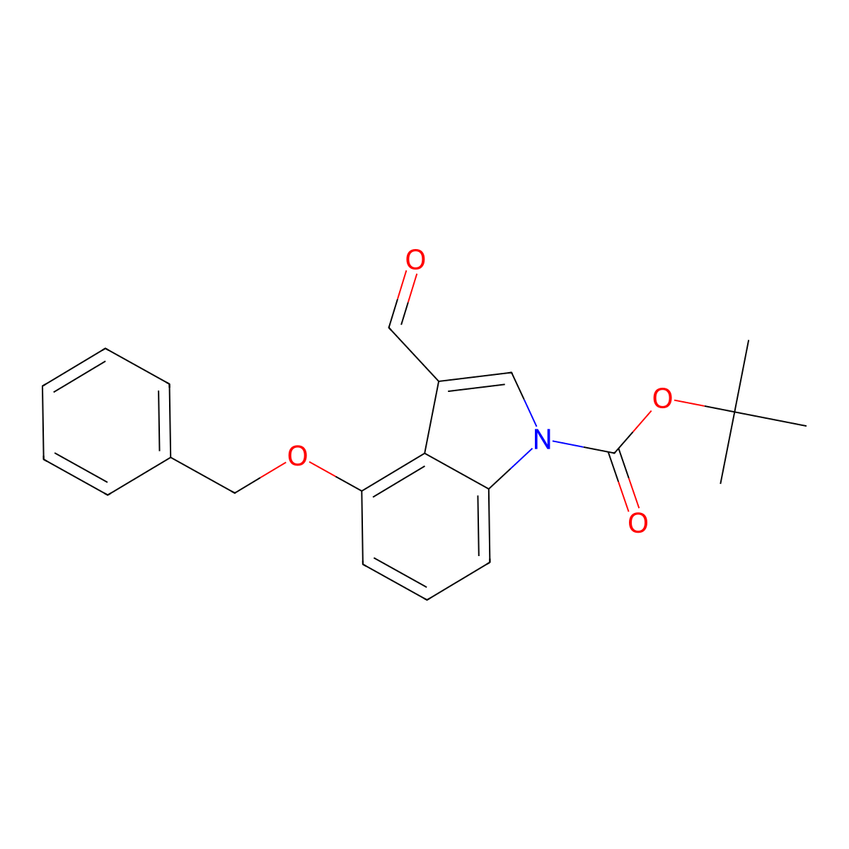 1-Boc-4-Benzyloxy-3-formylindole molecular structure, CAS 404888-01-3