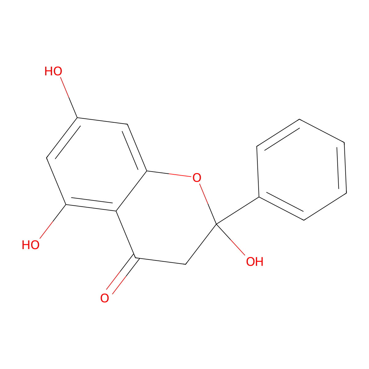 2,5,7-Trihydroxyflavanone molecular structure, CAS 40489-17-6