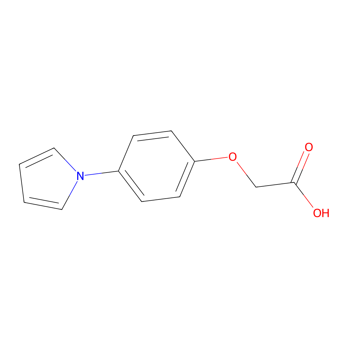 (4-Pyrrol-1-yl-phenoxy)-acetic acid molecular structure, CAS 404892-58-6