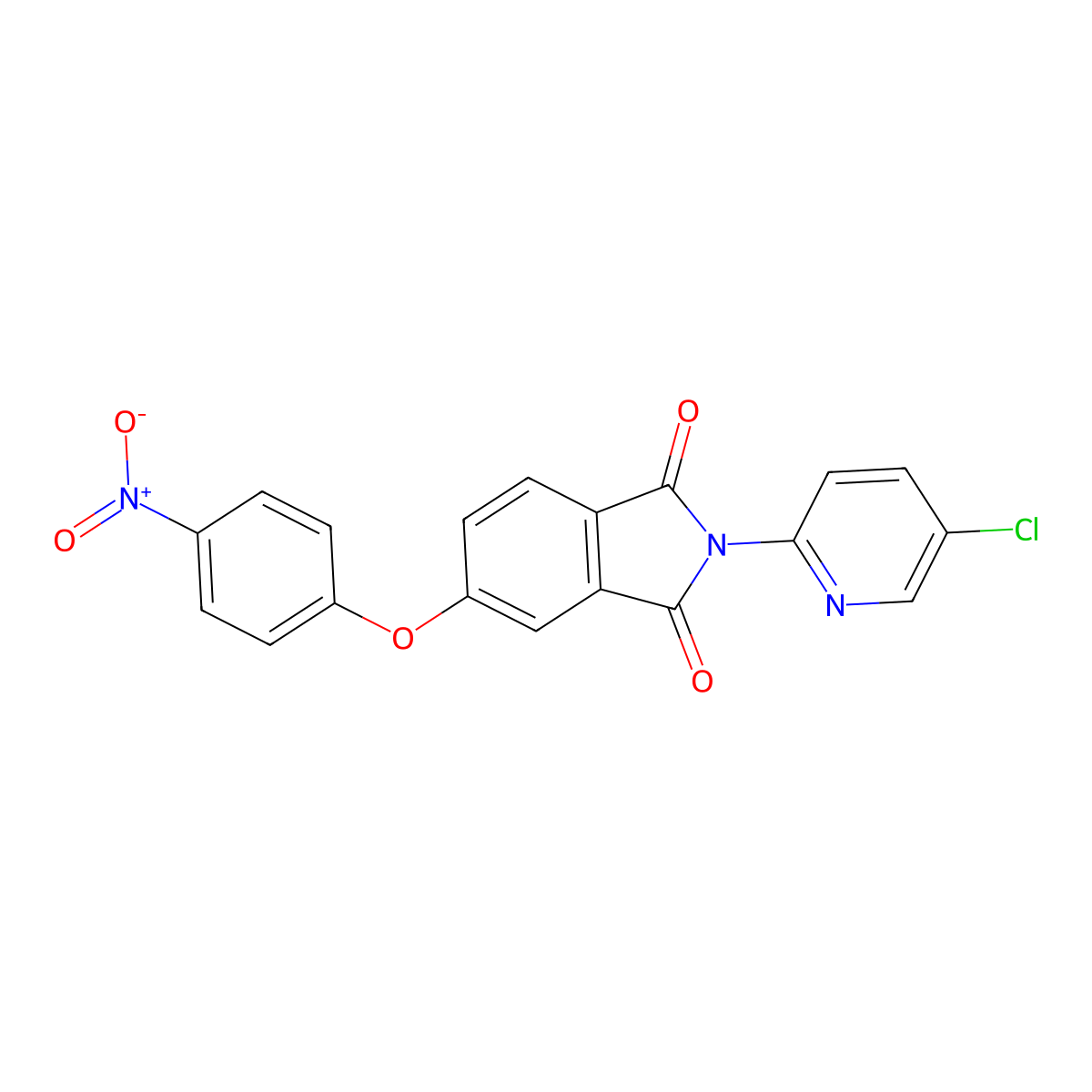 2-(5-Chloropyridin-2-yl)-5-(4-nitrophenoxy)isoindole-1,3-dione molecular structure, CAS 404895-02-9