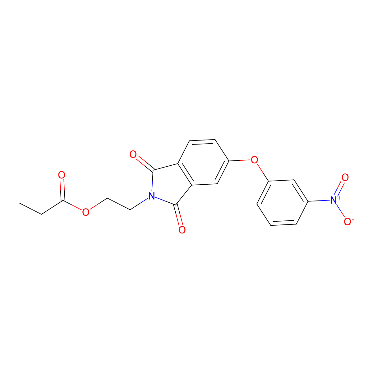 2-[5-(3-nitrophenoxy)-1,3-dioxo-1,3-dihydro-2H-isoindol-2-yl]ethyl propanoate molecular structure, CAS 404897-19-4