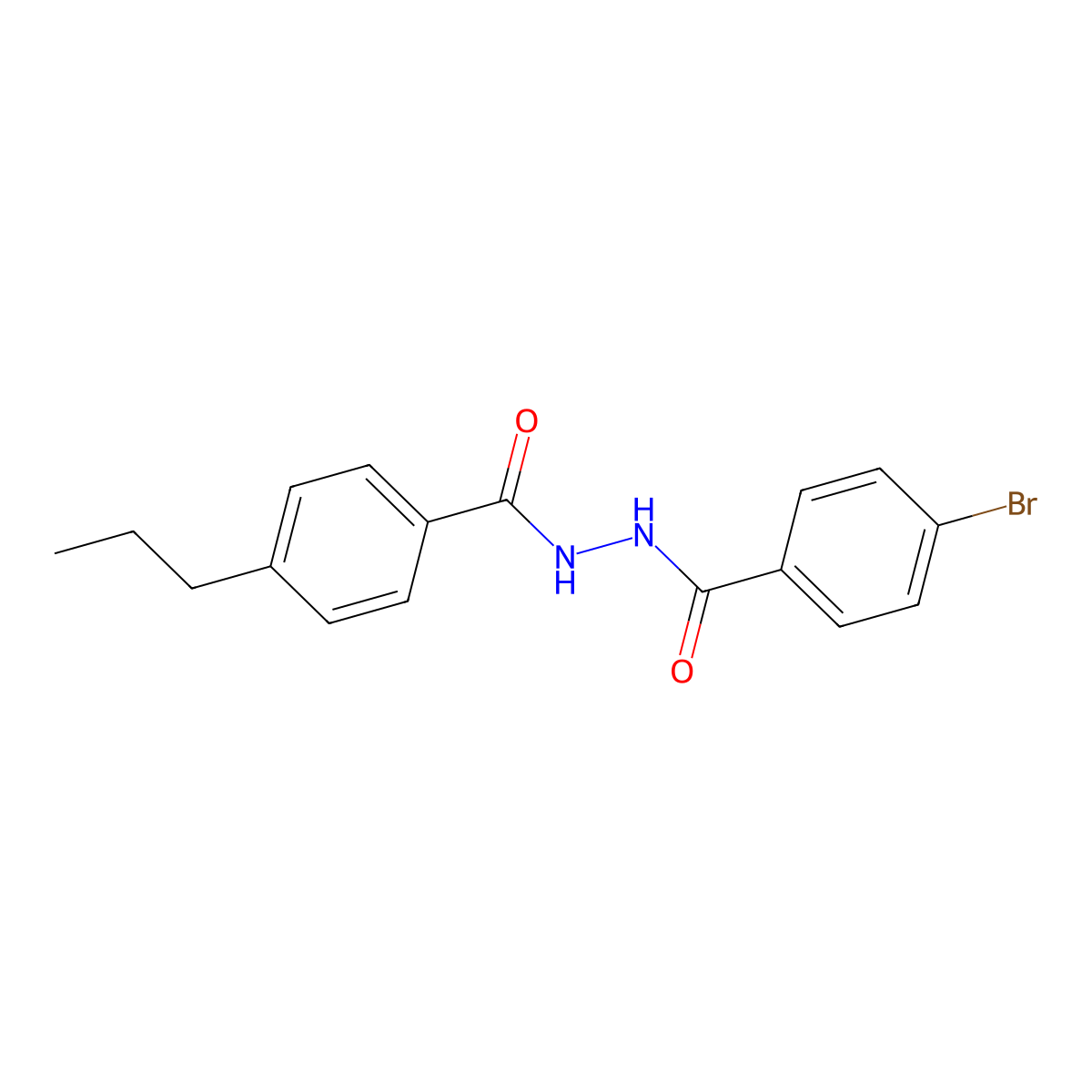 4-bromo-N'-(4-propylbenzoyl)benzohydrazide molecular structure, CAS 404899-68-9