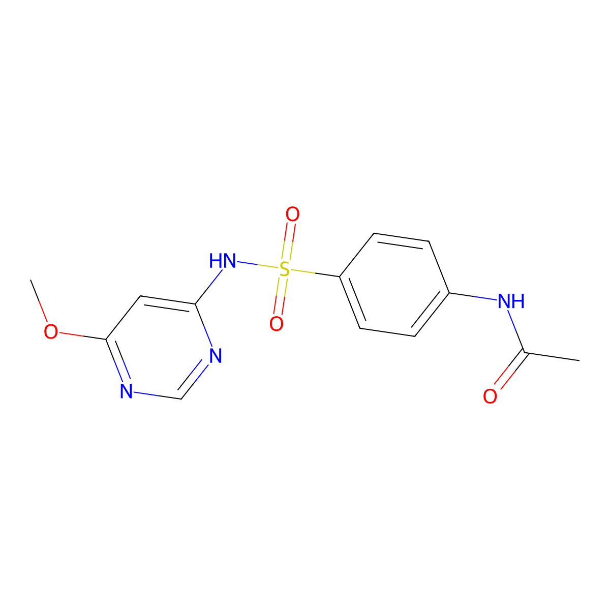 N(4)-Acetylsulfamonomethoxine molecular structure, CAS 4049-01-8
