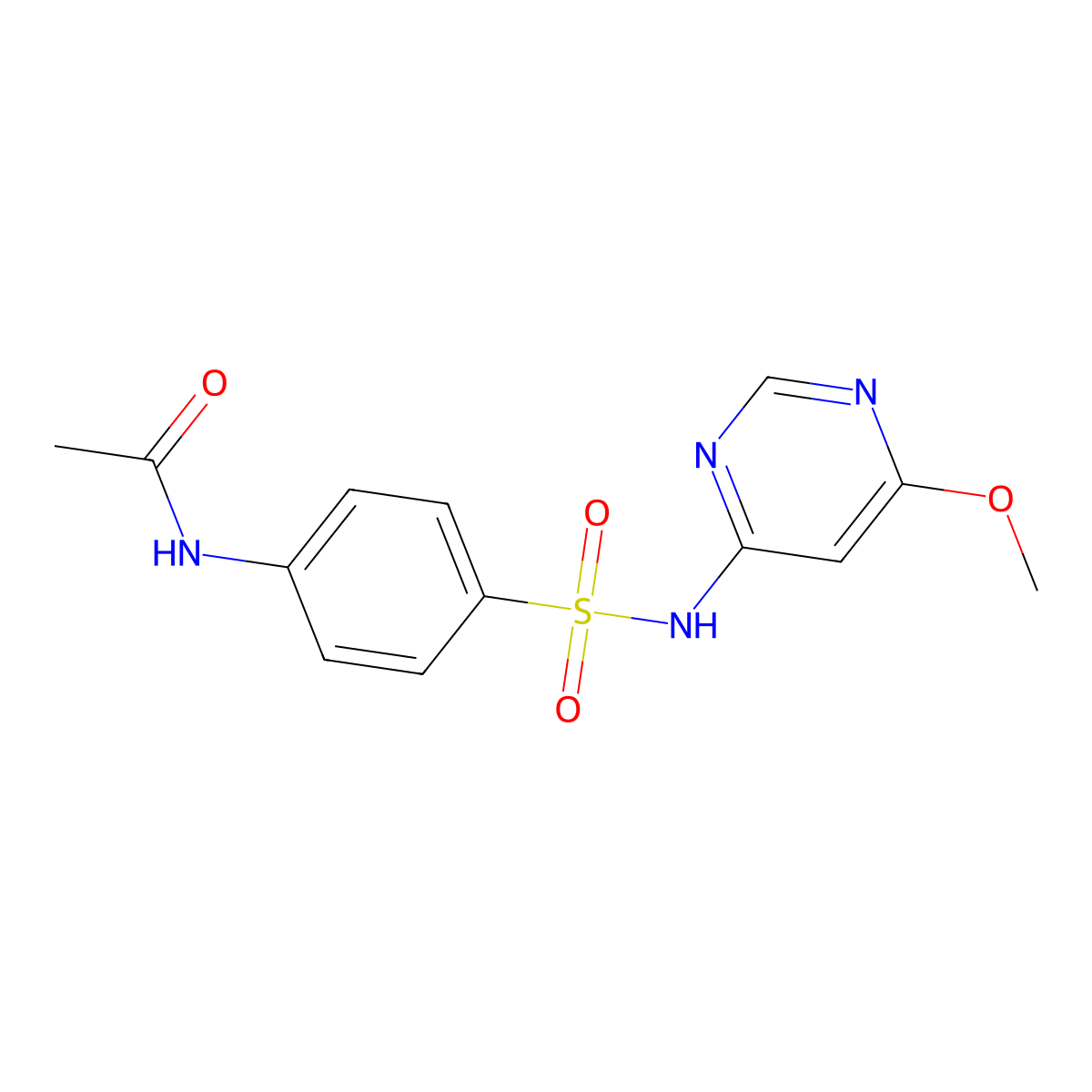N(4)-Acetylsulfamonomethoxine molecular structure, CAS 4049-01-8