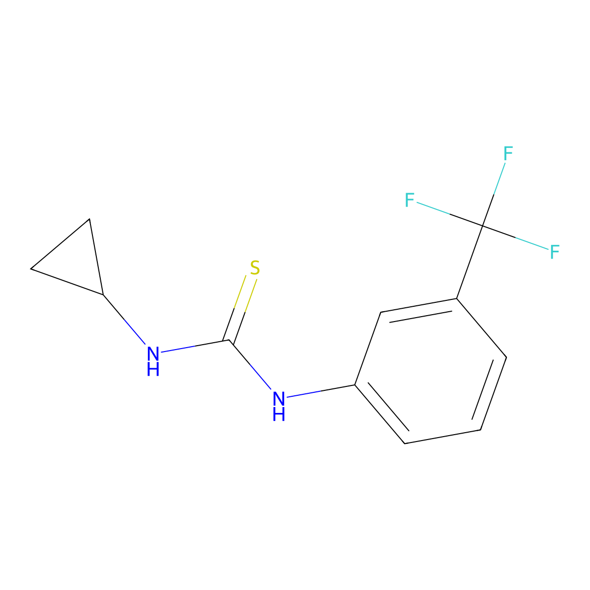 1-Cyclopropyl-3-[3-(trifluoromethyl)phenyl]thiourea molecular structure, CAS 404901-30-0