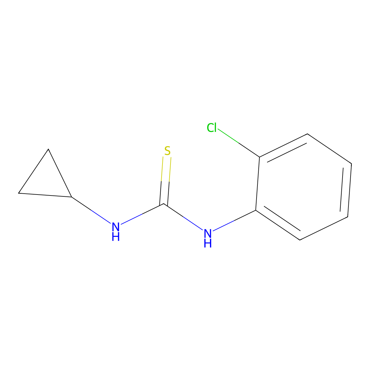 1-(2-Chlorophenyl)-3-cyclopropylthiourea molecular structure, CAS 404901-82-2
