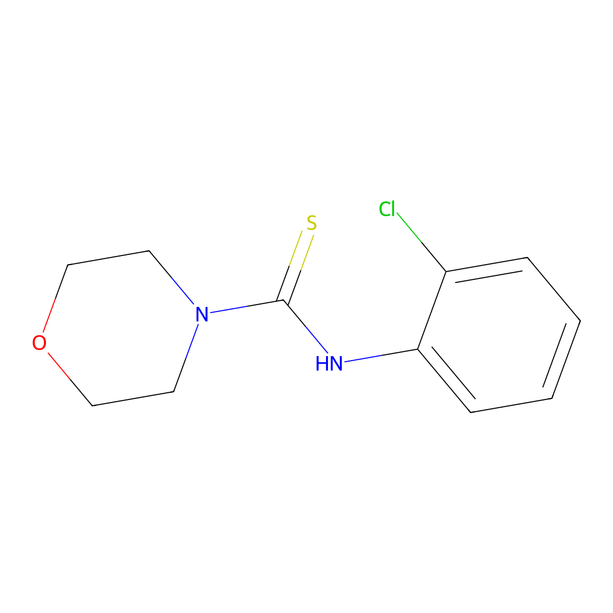 N-(2-chlorophenyl)morpholine-4-carbothioamide molecular structure, CAS 404902-00-7