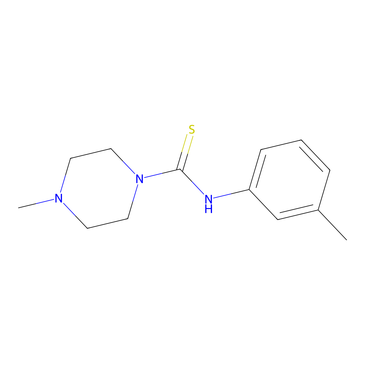 4-methyl-N-(3-methylphenyl)piperazine-1-carbothioamide molecular structure, CAS 404902-31-4