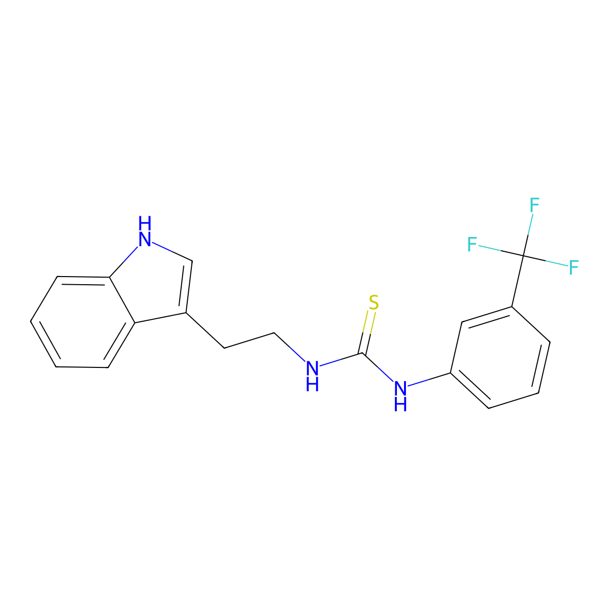1-[2-(1H-indol-3-yl)ethyl]-3-[3-(trifluoromethyl)phenyl]thiourea molecular structure, CAS 404902-48-3