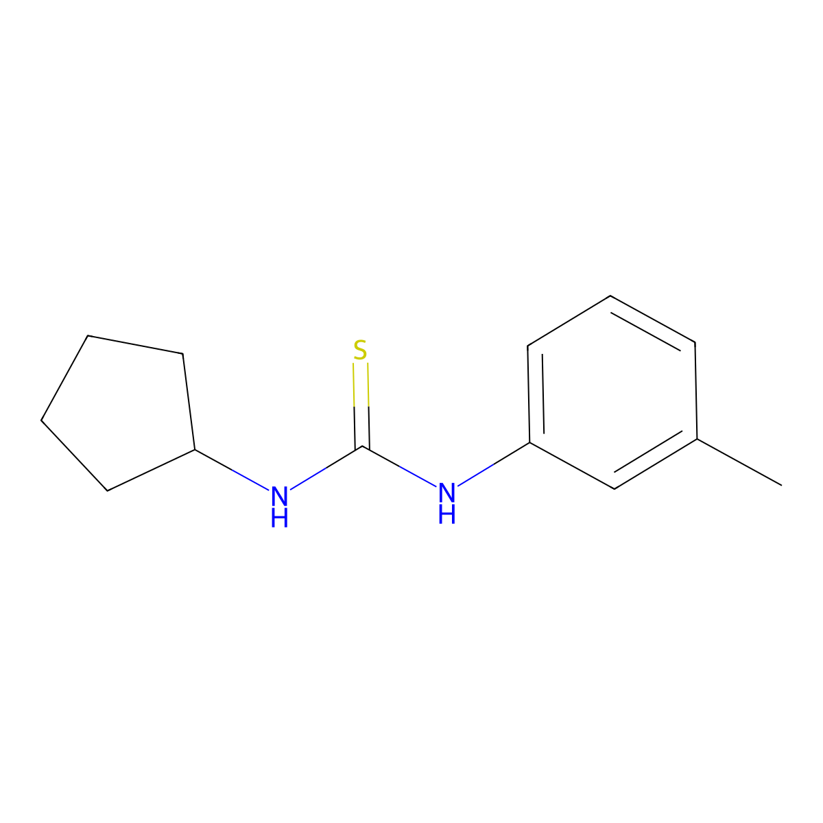 1-Cyclopentyl-3-(3-methylphenyl)thiourea molecular structure, CAS 404903-29-3