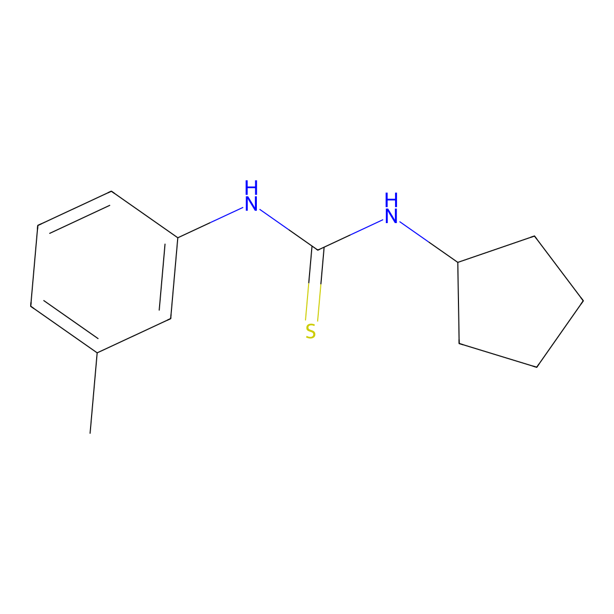 1-Cyclopentyl-3-(3-methylphenyl)thiourea molecular structure, CAS 404903-29-3