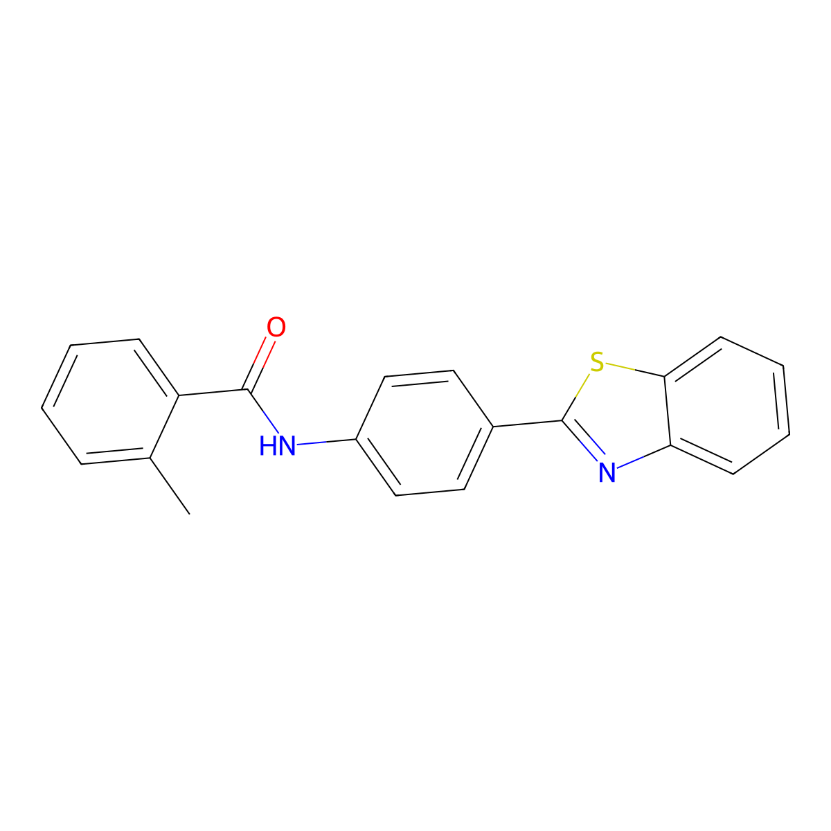 N-[4-(1,3-benzothiazol-2-yl)phenyl]-2-methylbenzamide molecular structure, CAS 404903-60-2