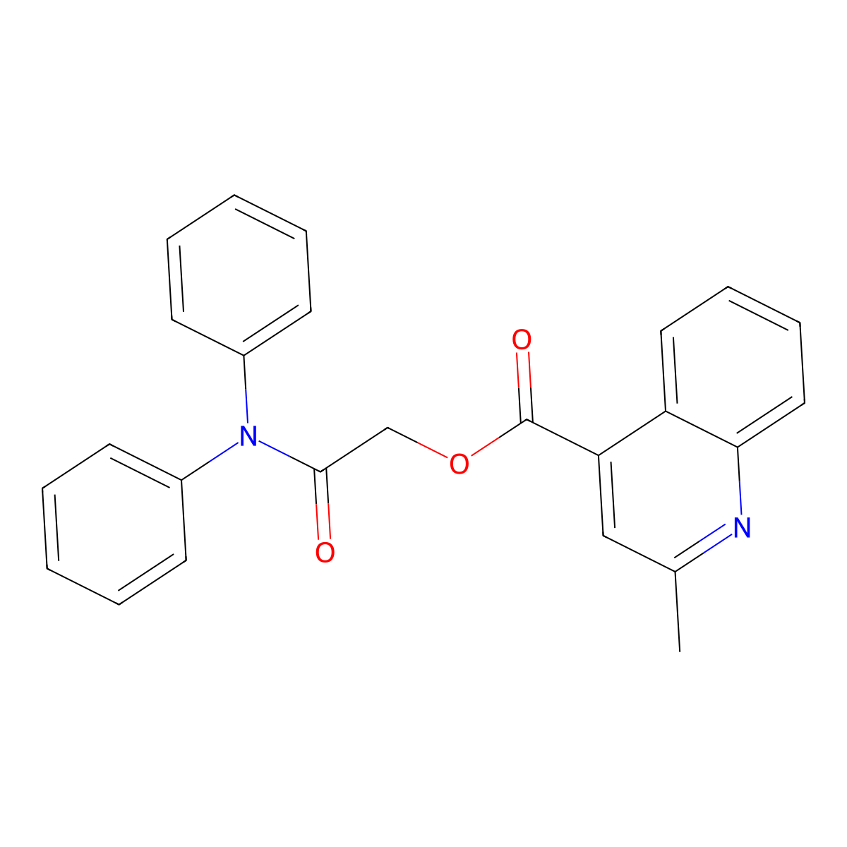 2-(Diphenylamino)-2-oxoethyl 2-methylquinoline-4-carboxylate molecular structure, CAS 404910-78-7