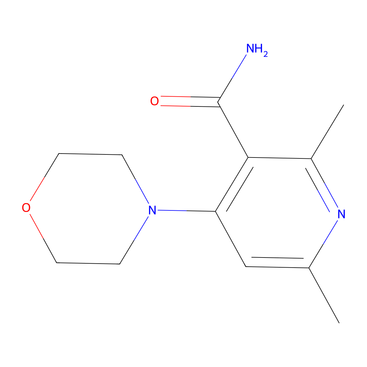 2,6-Dimethyl-4-(morpholin-4-yl)pyridine-3-carboxamide molecular structure, CAS 404911-92-8