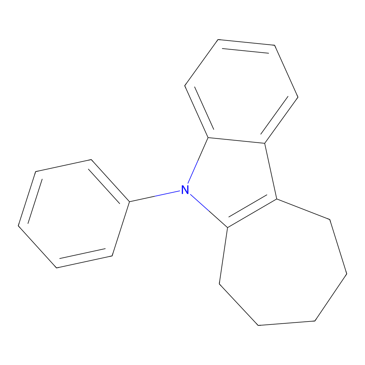 5-Phenyl-5H,6H,7H,8H,9H,10H-cyclohepta[B]indole molecular structure, CAS 404913-09-3