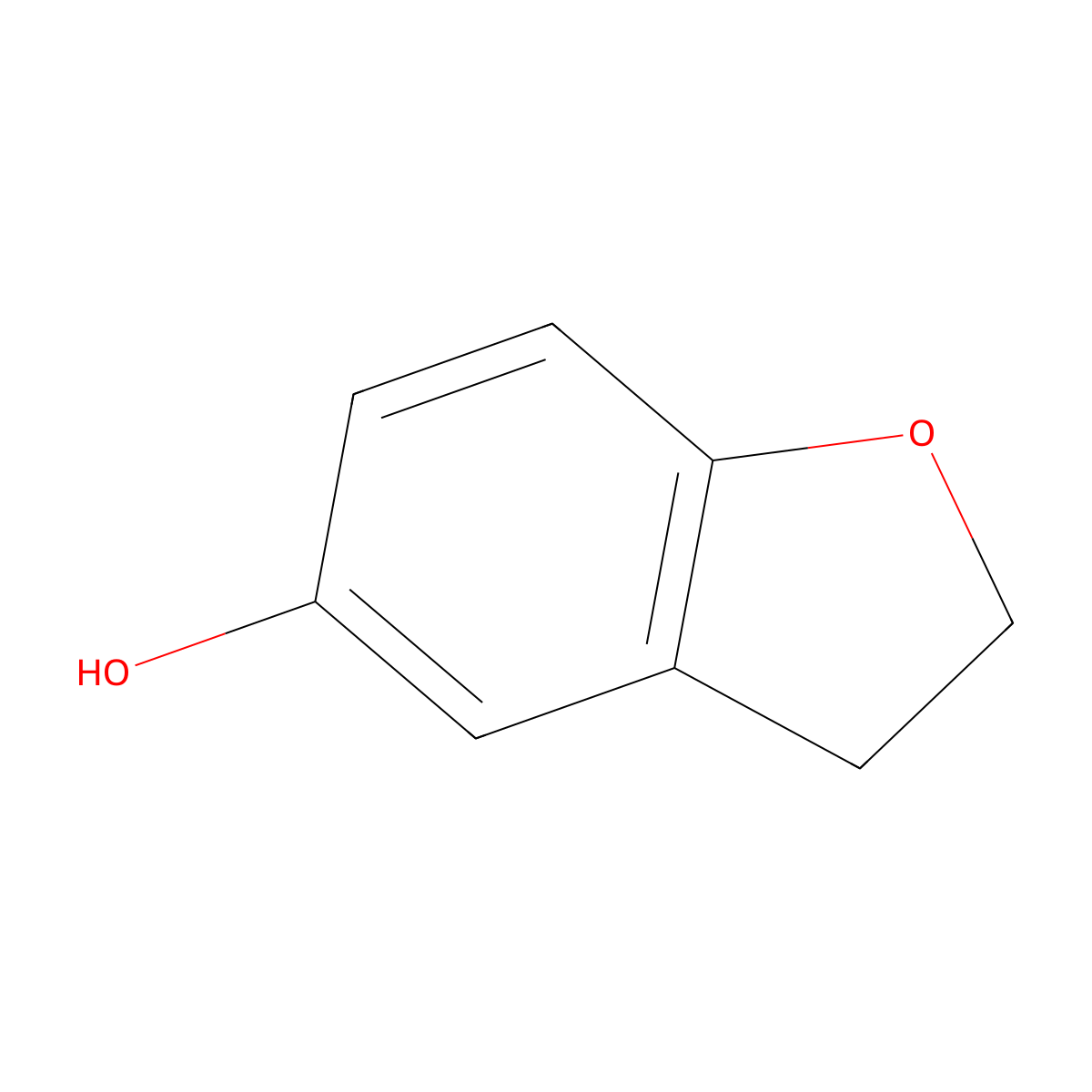 2,3-Dihydro-5-hydroxybenzo(b)furan molecular structure, CAS 40492-52-2